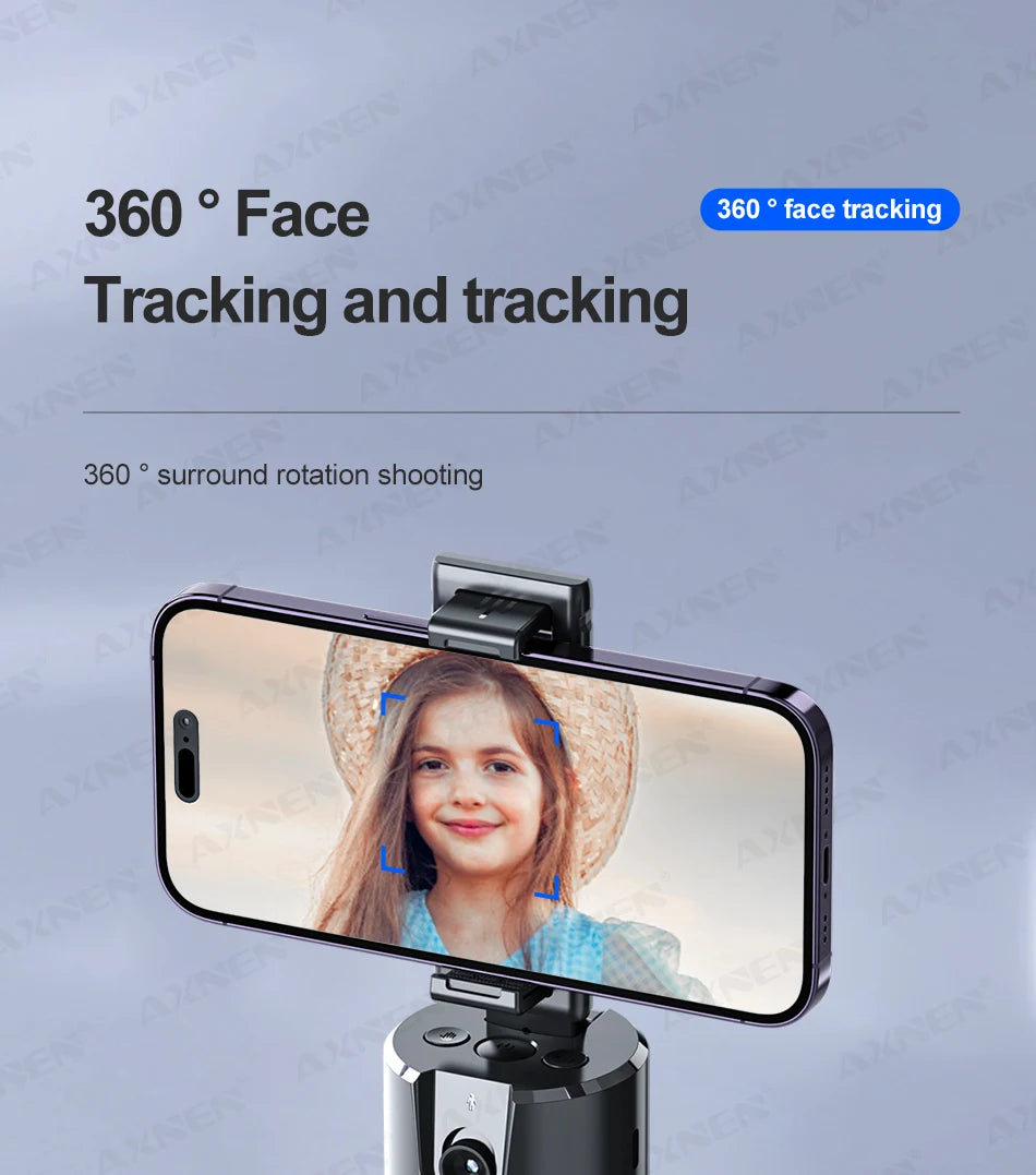 Auto Face Tracking Tripod 360° Rotation Gimbal with Remote