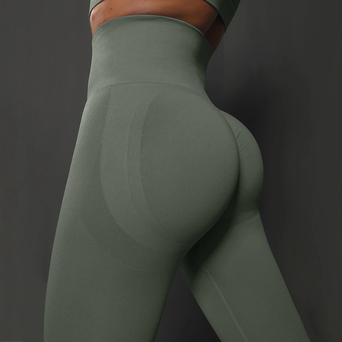 Women's Seamless High-Waist Yoga Leggings - Hips Lifting, Bubble Butt Effect, Workout & Running Pants