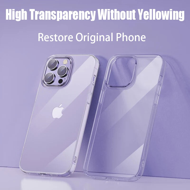 Transparent Phone Case for Iphone 15 11 12 13 14 Pro Max Soft TPU Silicone for Iphone X XS Max XR 8 7 