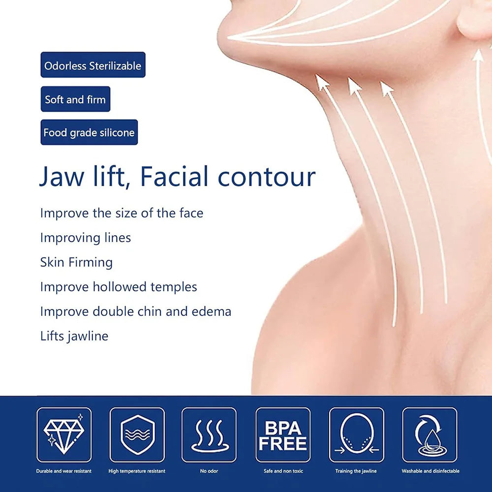 Jaw Exerciser for Men & Women - Facial Muscle Trainer, Neck & Face Slimmer, Jawline Toner