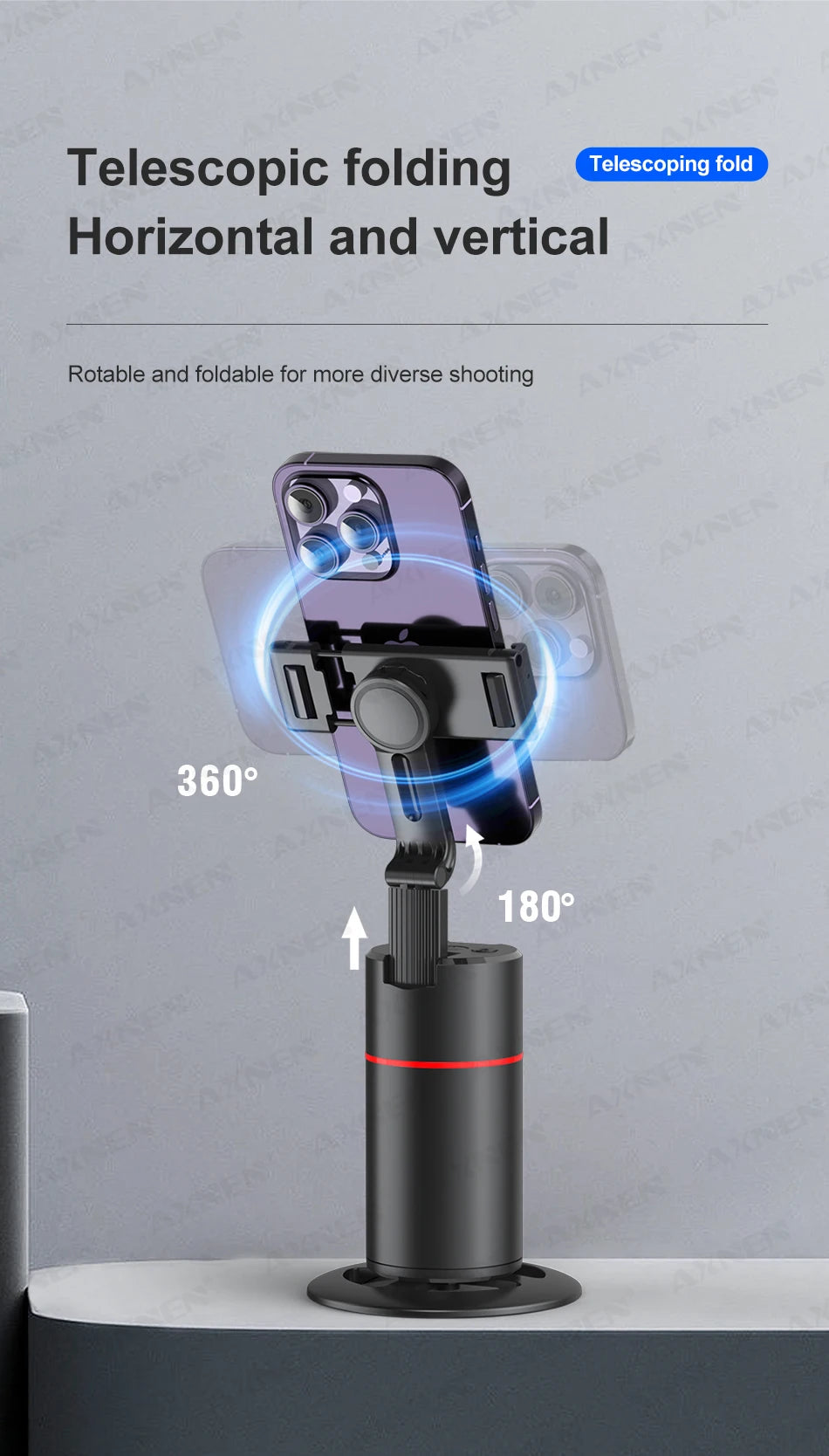 Auto Face Tracking Tripod 360° Rotation Gimbal with Remote