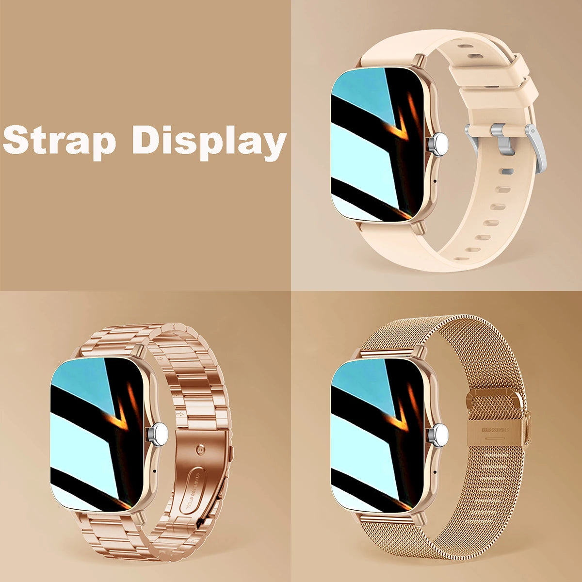 Watch 8 Ultra Smartwatch - 3pc Strap Set, Fitness Tracker with Bluetooth Calling for Android & iOS