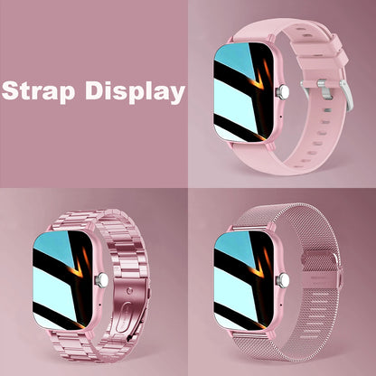 Watch 8 Ultra Smartwatch - 3pc Strap Set, Fitness Tracker with Bluetooth Calling for Android & iOS