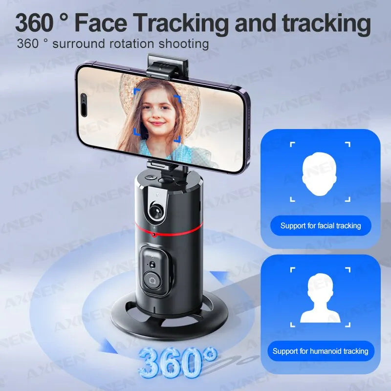 Auto Face Tracking Tripod 360° Rotation Gimbal with Remote