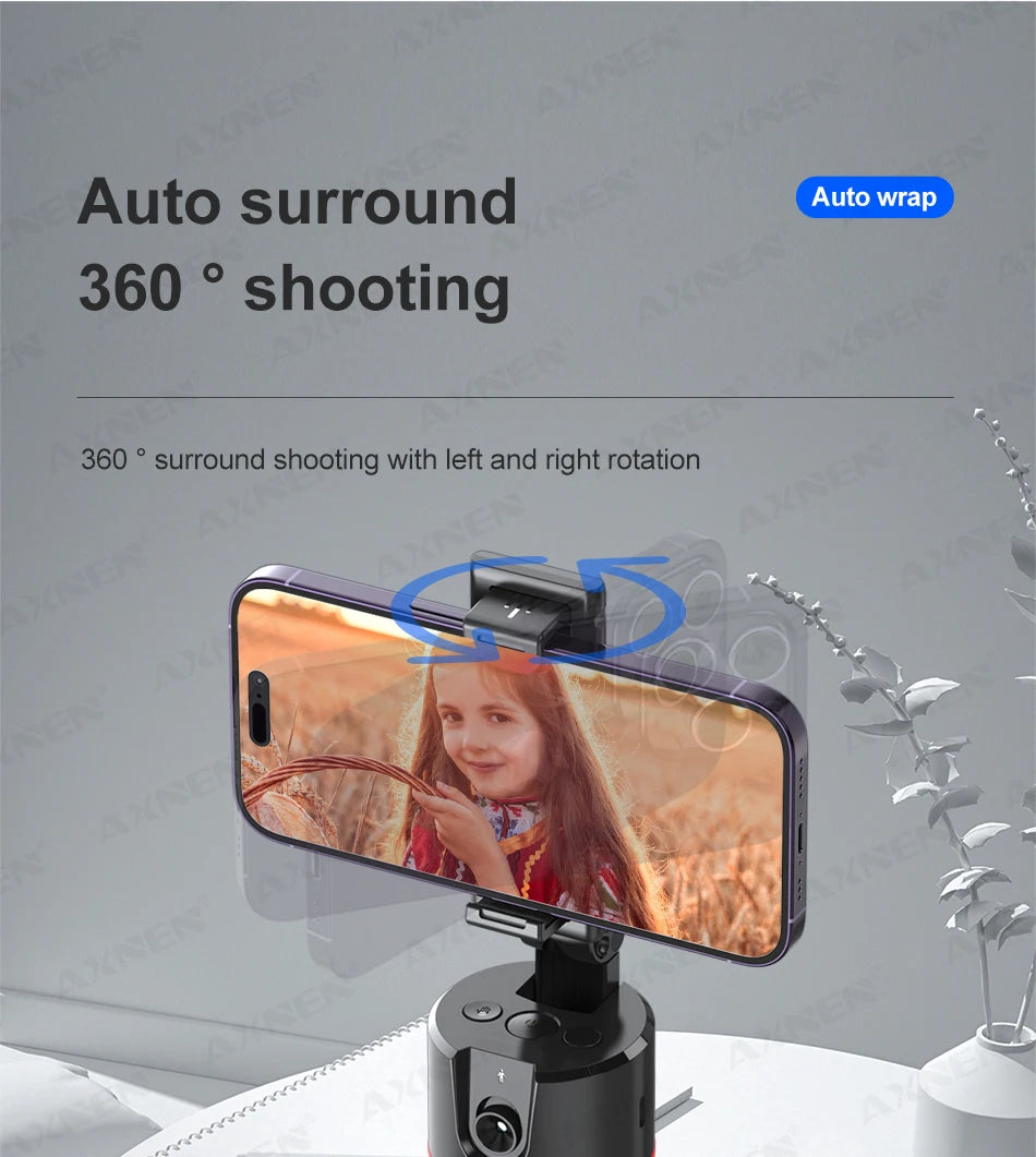 Auto Face Tracking Tripod 360° Rotation Gimbal with Remote