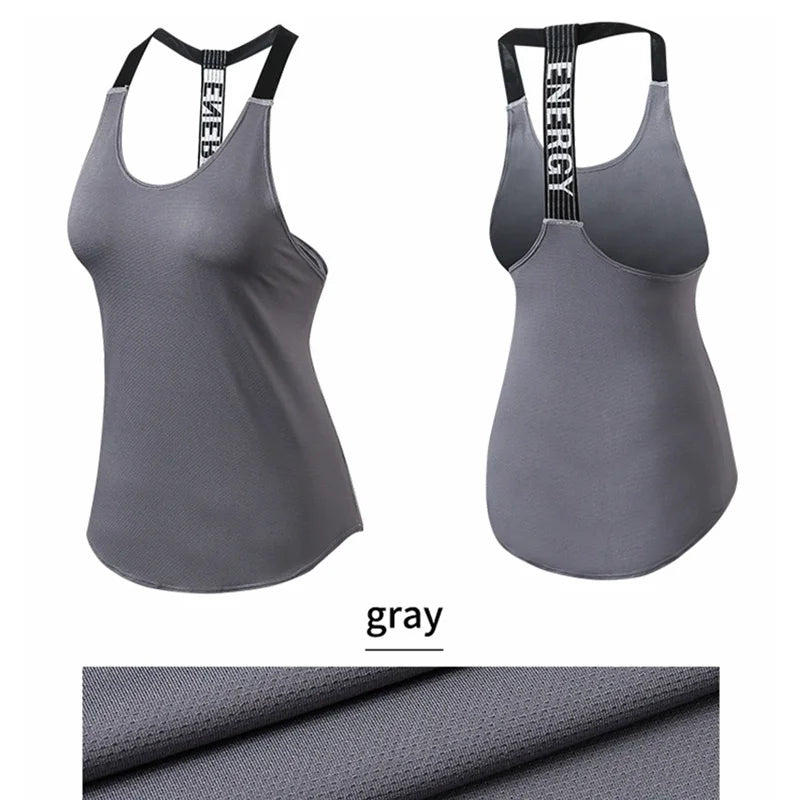 Women’s Black Sleeveless Yoga Top – Backless Fitness Shirt for Gym & Running