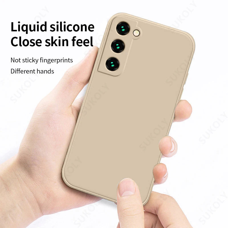 Shockproof Liquid Silicone Phone Case - Compatible with Samsung Galaxy S24/S23/S22/S21 Series