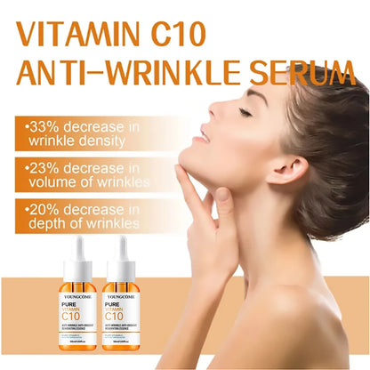 Vitamin C Brightening Facial Serum with Hyaluronic Acid – Anti-Aging, Moisturizing, and Skin Repair