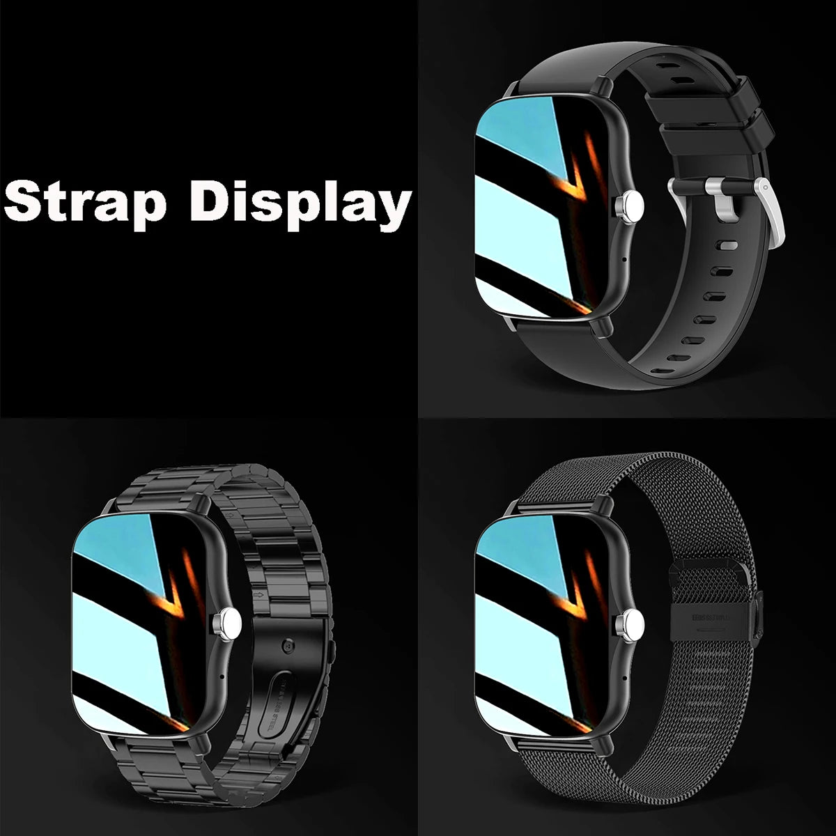 Watch 8 Ultra Smartwatch - 3pc Strap Set, Fitness Tracker with Bluetooth Calling for Android & iOS