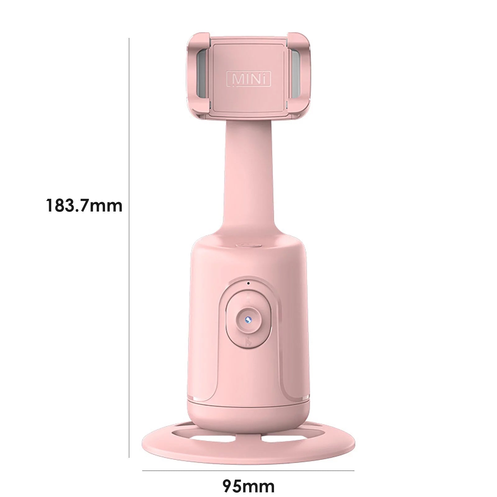 Auto Face Tracking Tripod, 360 Rotation Face Body Phone Camera Mount Smart Shooting Phone Tracking Holder for Live Vlog Streaming Video, Pink